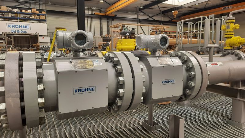KROHNE flowmeter installed on terminal pipework